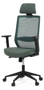 Kancelářská ergonomická židle SENA — látka, černá / zelená
