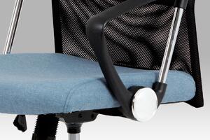 Kancelářská židle KA-E301 BLUE - modrá látka + černá MESH