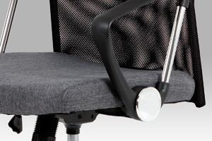 Kancelářská židle KA-E301 GREY - šedá látka + černá MESH