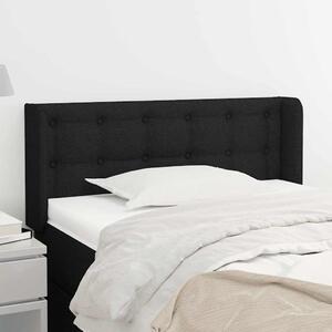 Čelo postele typu ušák černé 83 x 16 x 78/88 cm textil 3119178