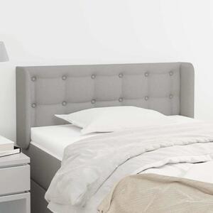 Čelo postele typu ušák světle šedé 83x16x78/88 cm textil 3119176