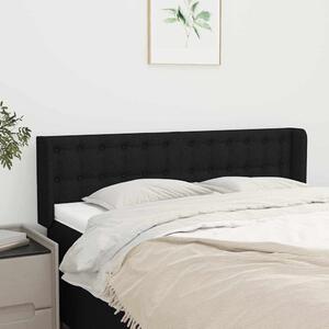 Čelo postele typu ušák černé 147x16x78/88 cm textil 3119202