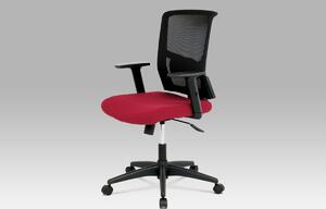 Kancelářská židle KA-B1012 BOR - látka černá + vínová