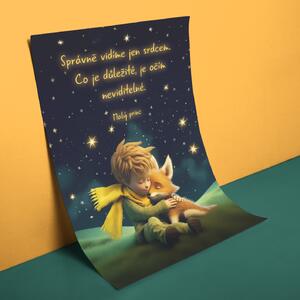Plakát - Malý princ, vesmírné souznění, Správně vidíme jen srdcem FeelHappy.cz Velikost plakátu: A3 (29,7 × 42 cm)