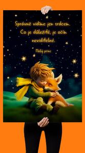 Plakát - Malý princ, vesmírné souznění, Správně vidíme jen srdcem FeelHappy.cz Velikost plakátu: A3 (29,7 × 42 cm)