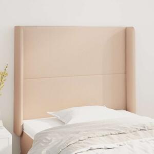 Čelo postele typu ušák cappuccino 93x16x118/128 cm umělá kůže 3119383