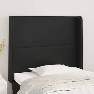 Čelo postele typu ušák černé 93x16x118/128 cm umělá kůže 3119378
