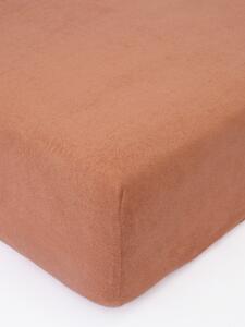 MK Lůžkoviny Froté prostěradlo do postýlky 60 × 120 cm - terakota