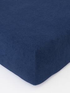 MK Lůžkoviny Froté prostěradlo do postýlky 70 × 140 cm - tmavě modrá