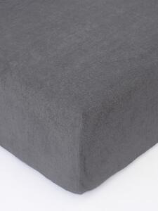 MK Lůžkoviny Froté prostěradlo do postýlky 70 × 140 cm - tmavě šedá