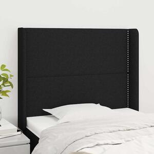 Čelo postele typu ušák černé 93x16x118/128 cm textil 3119424