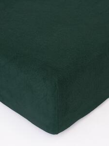 MK Lůžkoviny Froté prostěradlo 140 × 200 cm - tmavě zelené