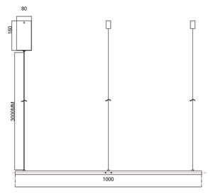 Ondaluce - LED Stmívatelný lustr na lanku SOEL LED/47W/230V pr. 100 cm zlatá