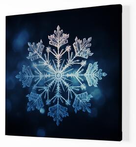 Obraz na plátně - Mandala ledová sněhová vločka FeelHappy.cz Velikost obrazu: 40 x 40 cm