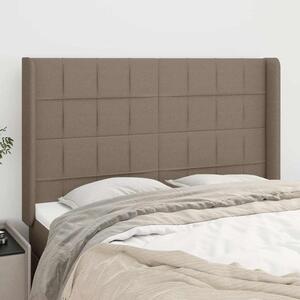 Čelo postele typu ušák taupe 147x16x118/128 cm textil 3119582