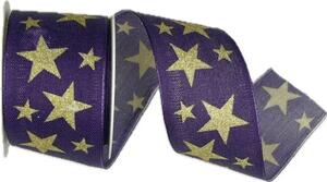 Stuha vánoční VIOLETT HEAVEN fialová 40mm x 2m (13,-Kč/m)