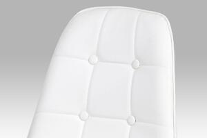 Autronic Jídelní židle CT-393 WT bílá ekokůže