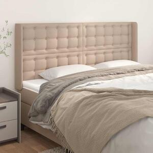 Čelo postele typu ušák cappuccino 203x16x118/128 cm umělá kůže 3119693