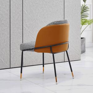 Jídelní židle Rodon (černobílá + camel). 1034334