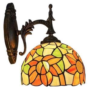 Brilagi - Tiffany vitrážová nástěnná lampa SUNFLOWER 1xE14/40W/230V