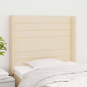 Čelo postele typu ušák krémové 93x16x118/128 cm textil 3119707