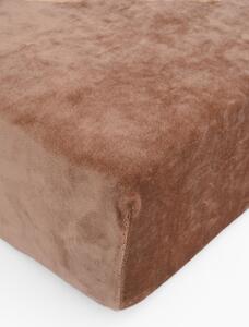 MK Lůžkoviny Prostěradlo mikroplyš Deluxe 90 x 200 cm - mocha mousse