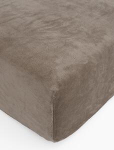 MK Lůžkoviny Prostěradlo mikroplyš Deluxe 90 x 200 cm - šedohnědé