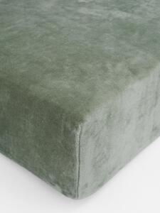 MK Lůžkoviny Prostěradlo mikroplyš Deluxe 90 x 200 cm - olivové