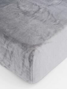MK Lůžkoviny Prostěradlo mikroplyš Deluxe 90 x 200 cm - světle šedé