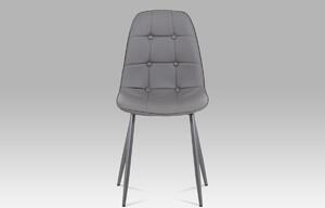 Autronic Jídelní židle CT-393 GREY šedá ekokůže