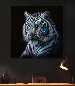 Obraz na plátně - Bílý Tygr FeelHappy.cz Velikost obrazu: 40 x 40 cm
