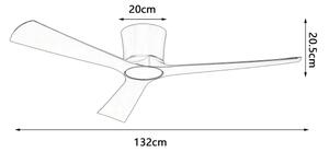 ZEVENTI - LED Stropní ventilátor AUREX LED/24W/230V Wi-Fi Tuya černá + DO