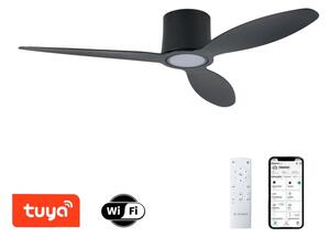 ZEVENTI - LED Stropní ventilátor VENTORA LED/24W/230V Wi-Fi Tuya černá + DO