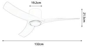 ZEVENTI - LED Stropní ventilátor ORBITO LED/24W/230V Wi-Fi Tuya černá + DO