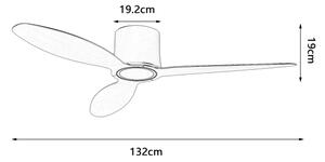 ZEVENTI - LED Stropní ventilátor VENTORA LED/24W/230V Wi-Fi Tuya černá + DO