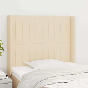 Čelo postele typu ušák krémové 103x16x118/128 cm textil 3119813