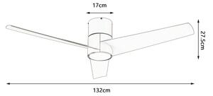 ZEVENTI - LED Stropní ventilátor BARROSA LED/18W/230V Wi-Fi Tuya + DO