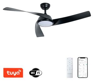 ZEVENTI - LED Stropní ventilátor AERYS LED/24W/230V Wi-Fi Tuya černá + DO