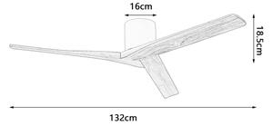 ZEVENTI - Stropní ventilátor VELLON Wi-Fi Tuya černá/ořech + DO
