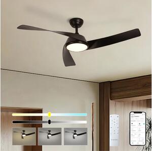 ZEVENTI - LED Stropní ventilátor AERYS LED/24W/230V Wi-Fi Tuya černá + DO