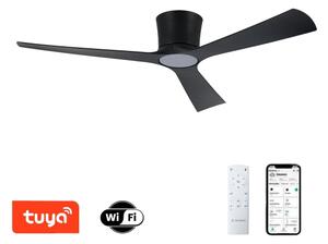 ZEVENTI - LED Stropní ventilátor AUREX LED/24W/230V Wi-Fi Tuya černá + DO