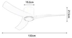 ZEVENTI - LED Stropní ventilátor ORBITO LED/24W/230V Wi-Fi Tuya bílá + DO
