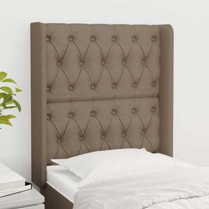 Čelo postele typu ušák taupe 83x16x118/128 cm textil 3119894