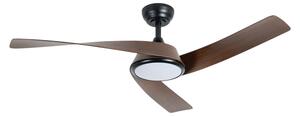 ZEVENTI - LED Stropní ventilátor AERYS LED/24W/230V Wi-Fi Tuya černá/ořech + DO