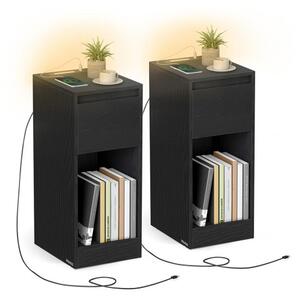 Set dvou nočních stolků s LED osvětlením LET710B01 (2 ks)
