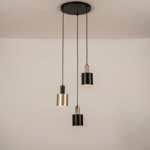 Závěsné designové svítidlo do obýváku Verticolla Black and Gold 3 (LMD)