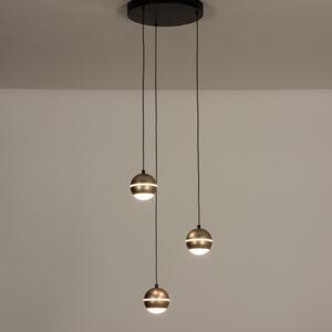 Závěsné designové LED svítidlo nad stůl Bernie Round Gold 3 (LMD)