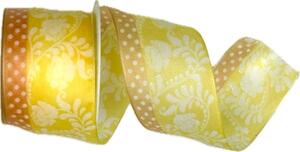 Stuha organzová SPRING HARMONY žlutá 40mm x 2m (13,-Kč/m)