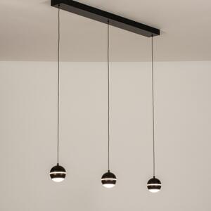 Závěsné designové LED černé svítidlo nad jídelní stůl Bernie Line Nero (LMD)