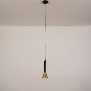 Závěsné minimalistické svítidlo nad noční stolek do ložnice Tolomeo Black and Gold One (LMD)